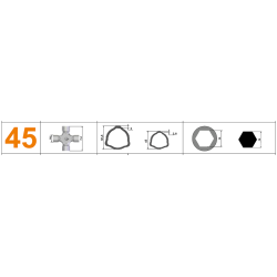 WAŁ PRZEGUBOWY "CATTELONI CARDANO" OP45.106.971.125 (620 Nm) + sprzęgło kołkowe 6/8