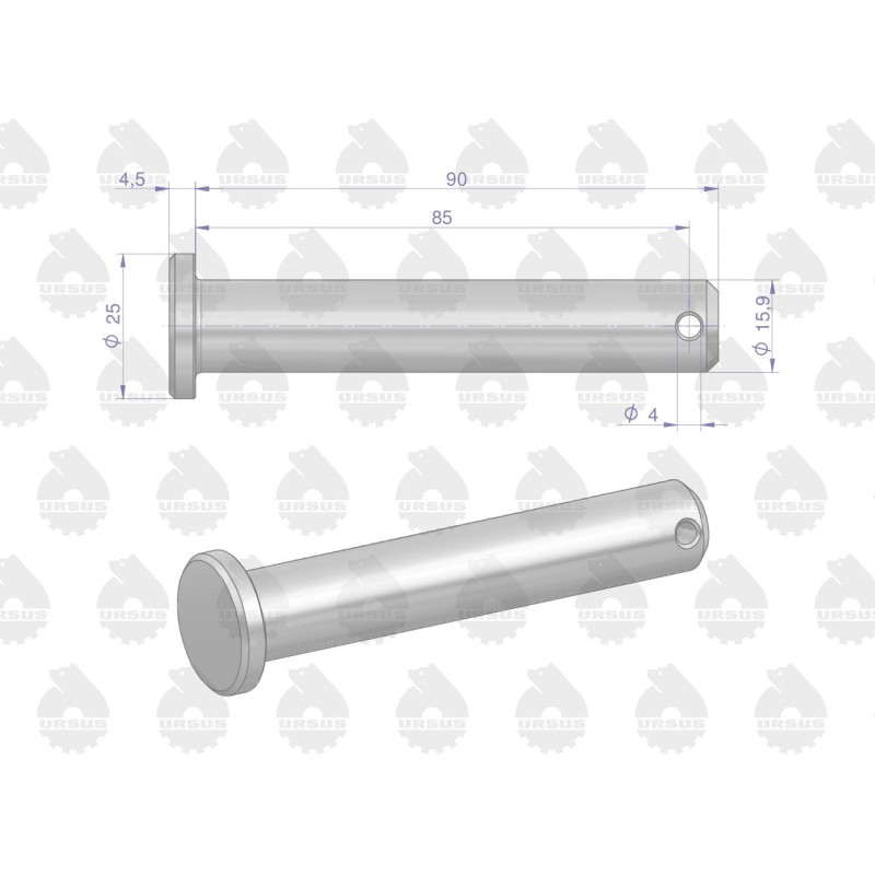 Sworzeń mocowania wieszaka P C-330 ORYGINAŁ URSUS