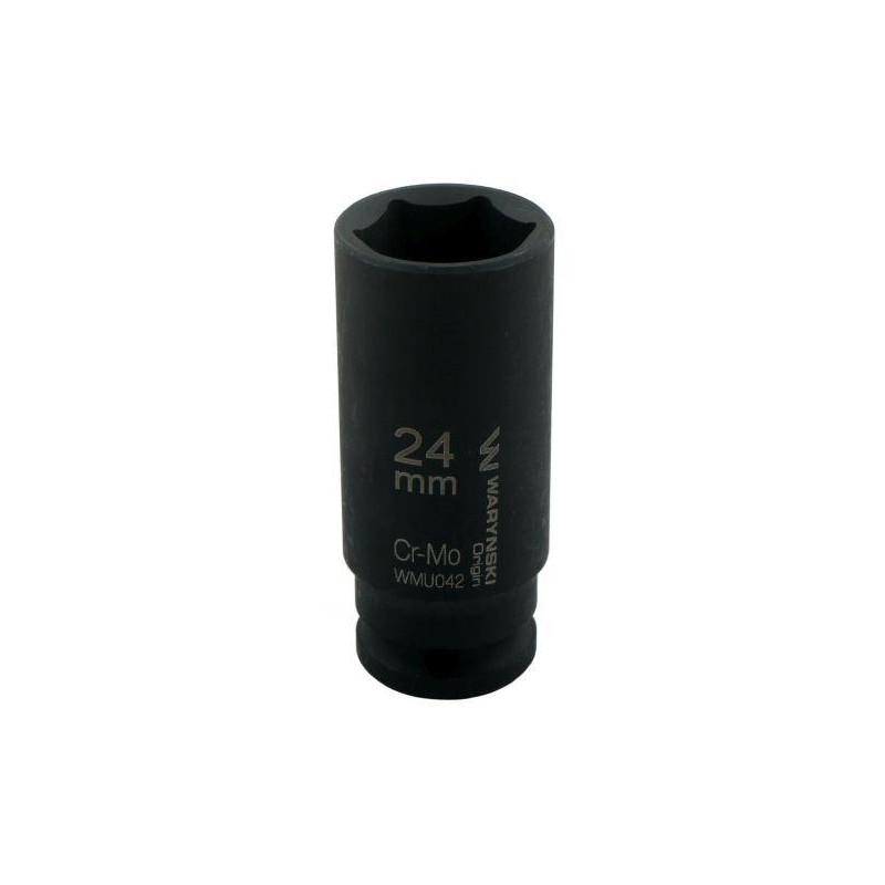 Nasadka udarowa sześciokątna długa 1 2 24 mm CrMo DIN 3129 Waryński