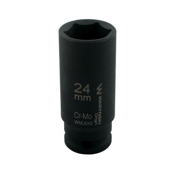 Nasadka udarowa sześciokątna długa 1 2 24 mm CrMo DIN 3129 Waryński