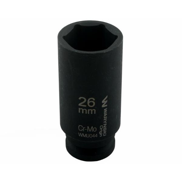 Nasadka udarowa sześciokątna długa 1 2 26 mm CrMo DIN 3129 Waryński
