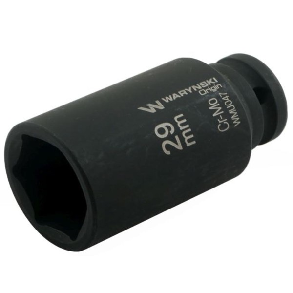 Nasadka udarowa sześciokątna długa 1 2 29 mm CrMo DIN 3129 Waryński