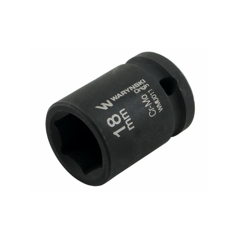 Nasadka udarowa sześciokątna 1 2 18 mm CrMo DIN 3129 Waryński
