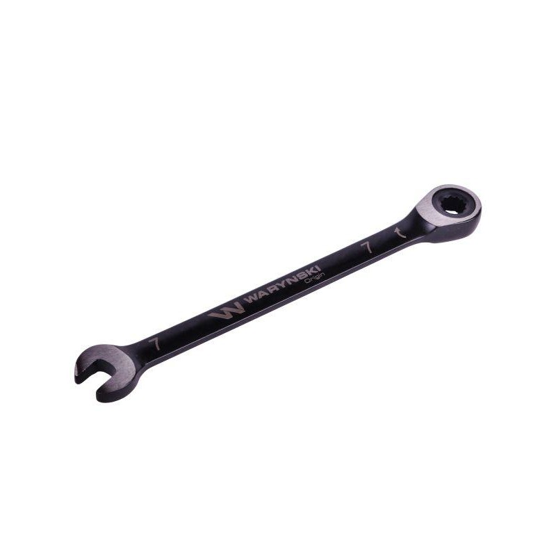 Klucz płasko-oczkowy 7 mm z grzechotką 72 zęby standard ASME B107-2010 Waryński