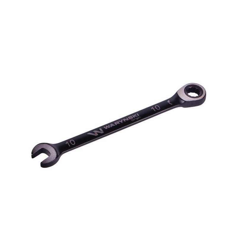 Klucz płasko-oczkowy 10 mm z grzechotką 72 zęby standard ASME B107-2010 Waryński