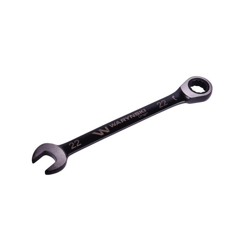 Klucz płasko-oczkowy 22 mm z grzechotką 72 zęby standard ASME B107-2010 Waryński