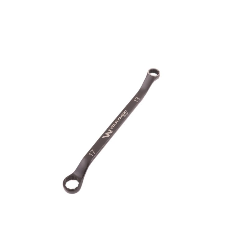Klucz oczkowy odsadzony 13 x 17 mm CrV standard ASME B107 9 Waryński