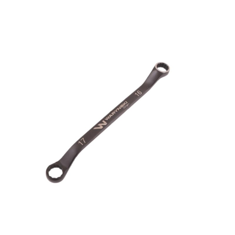 Klucz oczkowy odsadzony 16 x 17 mm CrV standard ASME B107 9 Waryński