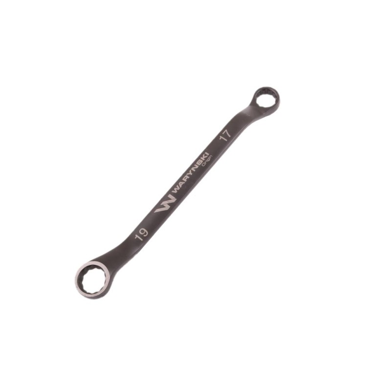 Klucz oczkowy odsadzony 17 x 19 mm CrV standard ASME B107 9 Waryński