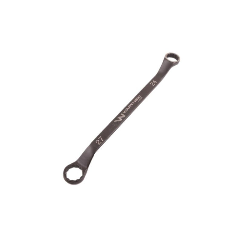Klucz oczkowy odsadzony 24 x 27 mm CrV standard ASME B107 9 Waryński