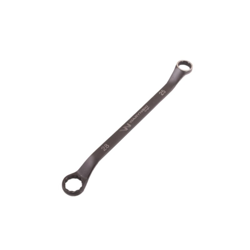 Klucz oczkowy odsadzony 25 x 28 mm CrV standard ASME B107 9 Waryński
