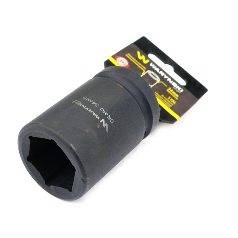Nasadka udarowa sześciokątna 1 długa 34 mm CrMo DIN 3129 Waryński