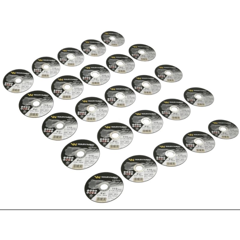 Tarcza do cięcia metalu 115 x1 0 x22 23 mm wielopak Waryński (sprzedawana po 25 szt)