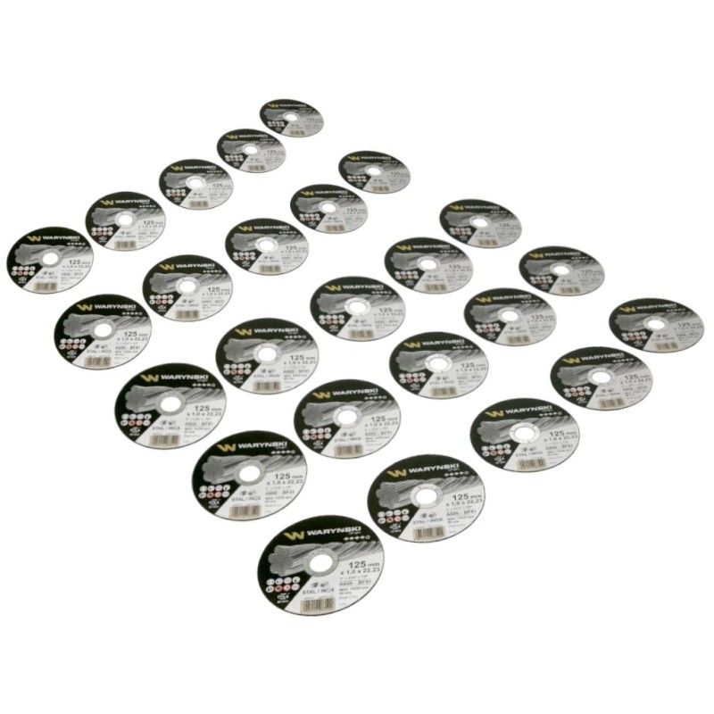 Tarcza do cięcia metalu 125 x1 0 x22 23 mm wielopak Waryński (sprzedawane po 25 szt)