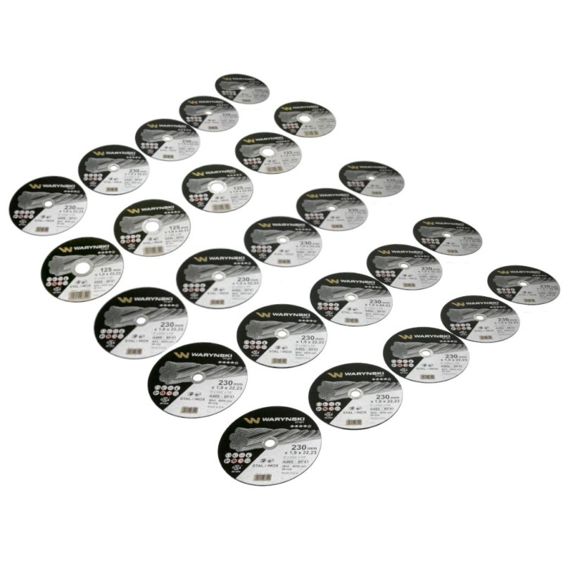Tarcza do cięcia metalu 230 x1 9 x22 23 mm wielopak Waryński (sprzedawana po 25 szt)