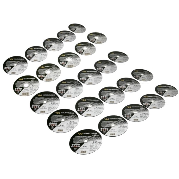 Tarcza do cięcia metalu 230 x1 9 x22 23 mm wielopak Waryński (sprzedawana po 25 szt)