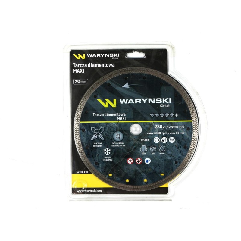 Tarcza diamentowa MAXI 230 x 22 23 mm Waryński