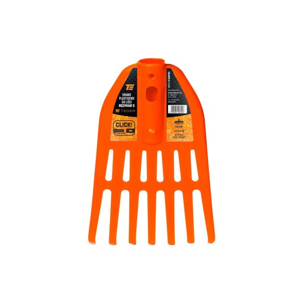 Grabie plastikowe do liści rozmiar S (mocowanie CLICK) TEGER