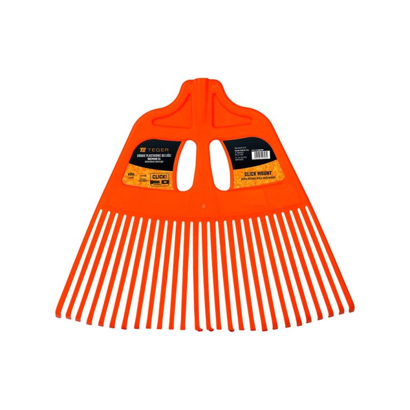 Grabie plastikowe do liści rozmiar XL uniwersalne zbierające (mocowanie CLICK) TEGER