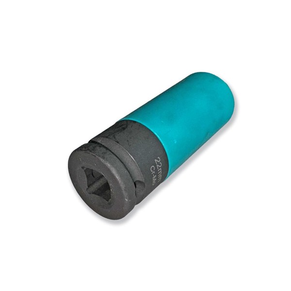 Nasadka udarowa 1 2 ze stali CrMo 22mm z magnesem i osłoną do felg aluminiowych Waryński