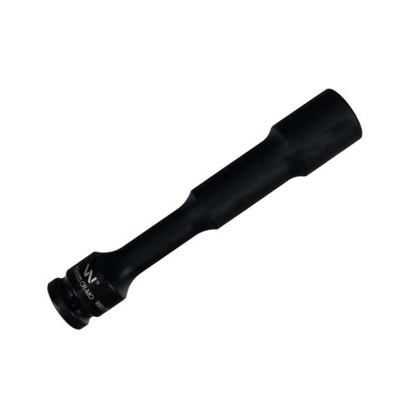 Nasadka udarowa 1 2 , sześciokątna slim przelotowa ze stali CrMo 19mm długość 150 mm, stosowane w mechanice do
