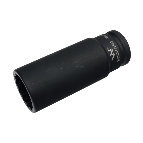 Nasadka udarowa 3 4 dwunastokątna ze stali CrMo 34mm bardzo długa D120 SLIM Waryński