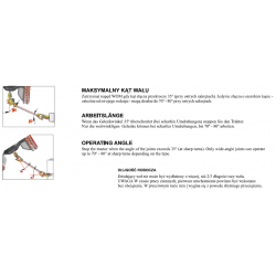 WAŁ PRZEGUBOWY "CATTELONI CARDANO" OP3.101.H910.100 (460 Nm) + sprzęgło jednokierunkowe prawe + osłona harmonijkowa