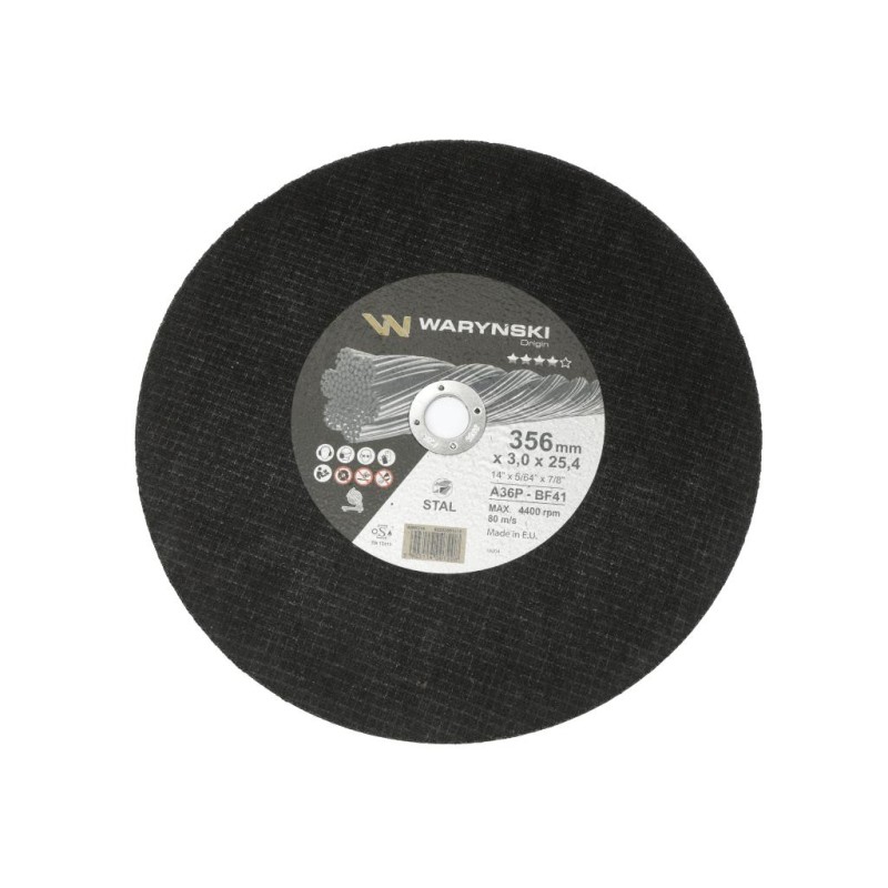 Tarcza do cięcia metalu 355 x 3 x 25,4 mm (sprzedawana po 10 szt ) Waryński