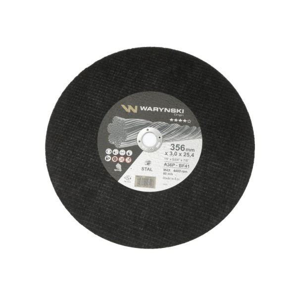 Tarcza do cięcia metalu 355 x 3 x 25,4 mm (sprzedawana po 10 szt ) Waryński