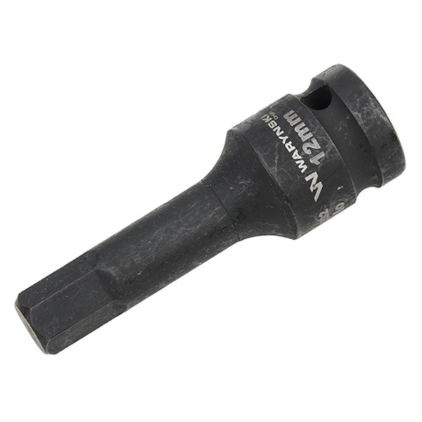 Nasadka udarowa 1 2 , imbusowa 12mm hex H12 ze stali CrMo, Waryński