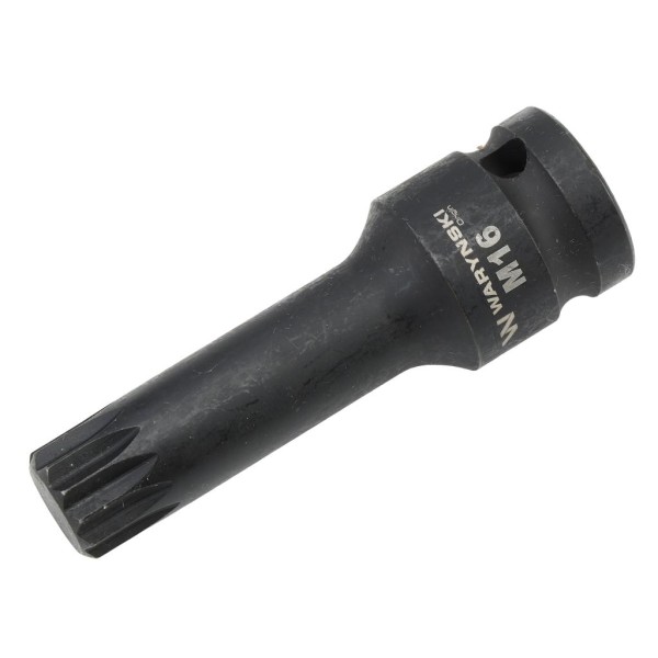 Nasadka udarowa 1 2 , bit spline M16 ze stali CrMo, Waryński